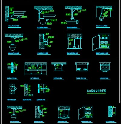 原创2019常用监控大样图CAD图库3D模型