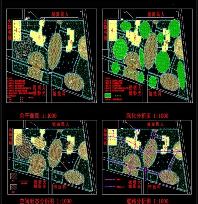 原创文化广场景观规划图CAD图纸3D模型