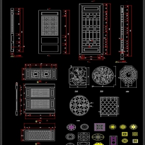 全套整理拼花CAD图集3D模型