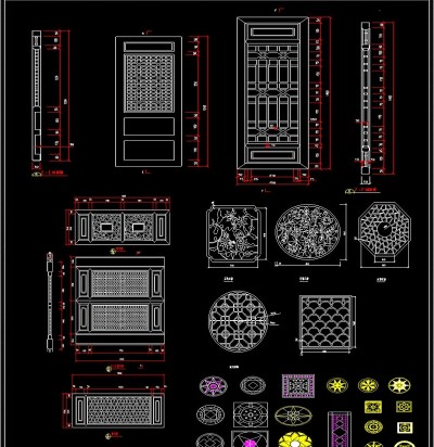 全套整理拼花CAD图集3D模型