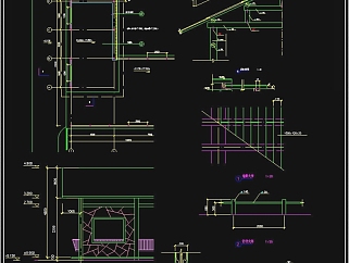 原创创水谢建筑结构电施完整CAD施工图纸3D模型
