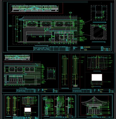 精致菜馆CAD施工图3D模型