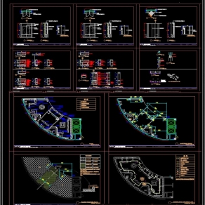 全套展厅CAD施工图3D模型