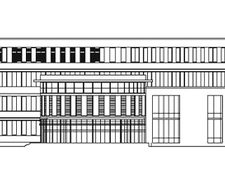 无锡惠山某学校规划区图书馆建筑结构方案图3D模型