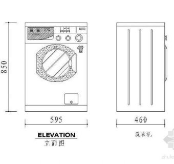 常用家电图块及尺寸图3D模型