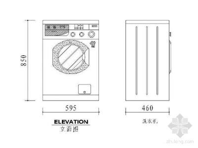 常用家电图块及尺寸图3D模型