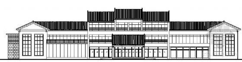 现代徽派宾馆建筑方案图3D模型