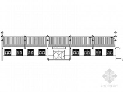 某祠堂建筑施工图3D模型