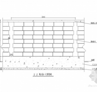 2.5米高围墙砌筑施工图3D模型