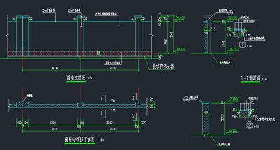 围墙建筑做法详图3D模型