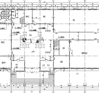 [福建]某五层学校图书馆设计施工图3D模型