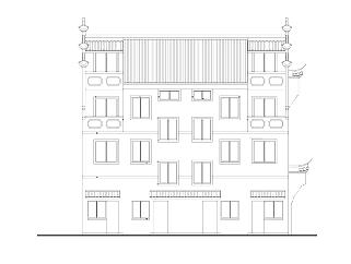 农村徽派马头墙住宅楼施工图（CAD）3D模型