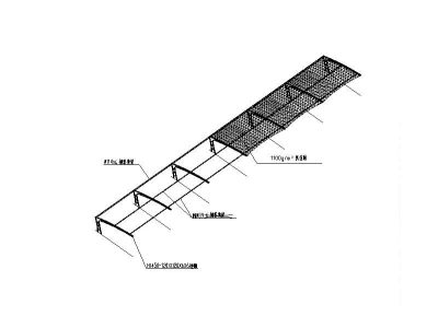 自行车棚膜结构施工图3D模型