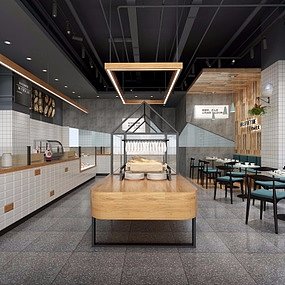 工业风面包店3d模型