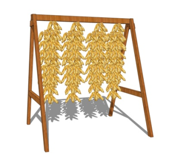 自然风玉米棒装饰小品su模型