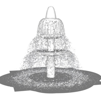 现代景观喷泉su模型