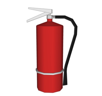 现代干粉灭火器su模型