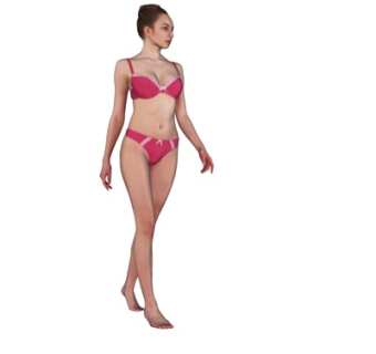 现代女士人物su模型