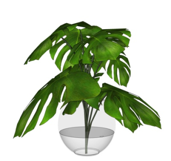 现代花瓶花卉su模型