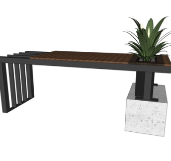 现代简约桌台su模型