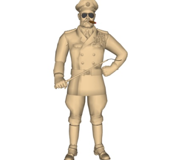 现代人物雕塑su模型