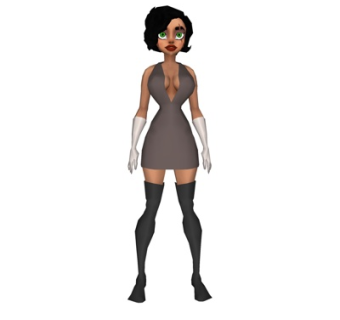 现代游戏角色su模型