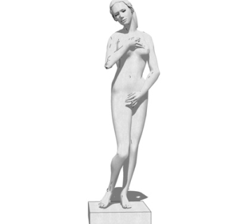 现代人物雕塑su模型