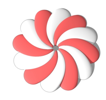 现代花瓣挂件su模型