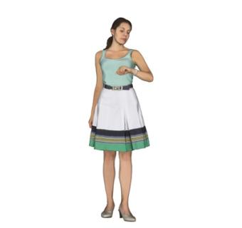 现代人物su模型