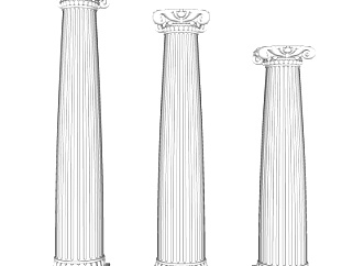 欧式罗马柱su模型