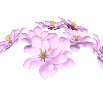 现代桃花花瓣su模型