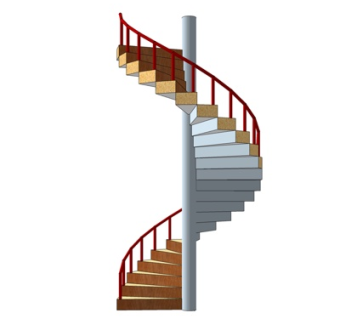现代旋转楼梯su模型