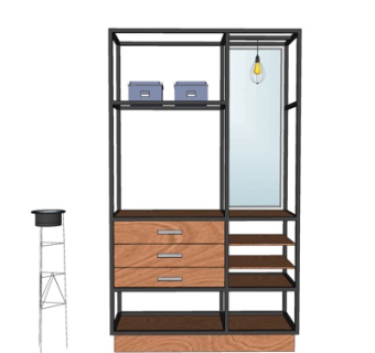 工业风金属装饰架su模型