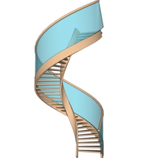 现代旋转楼梯su模型