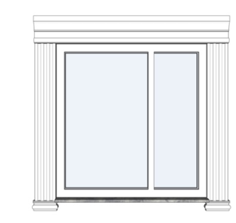 现代玻璃窗户su模型