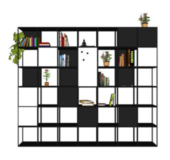 现代金属装饰架su模型