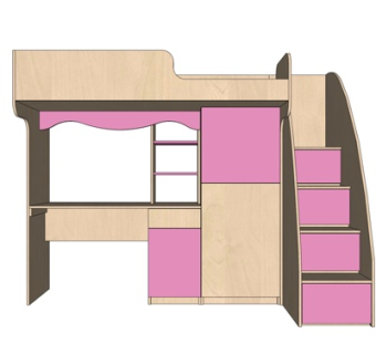 现代实木儿童床su模型