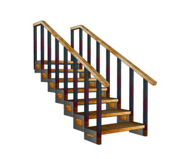 现代楼梯su模型