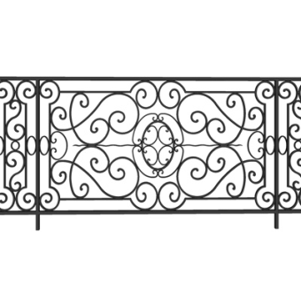 欧式铁艺护栏su模型