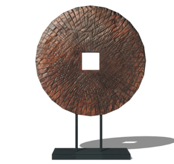 中式玉璧摆件su模型