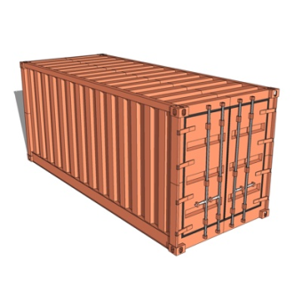 工业风集装箱su模型