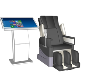 现代皮革按摩椅su模型