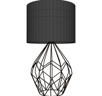 现代金属台灯su模型