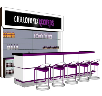 现代吧台桌椅su模型