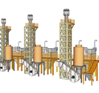工业风金属设备su模型