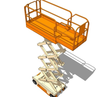 工业风金属升降机su模型