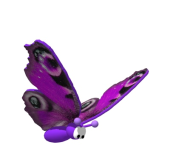 现代紫色蝴蝶su模型