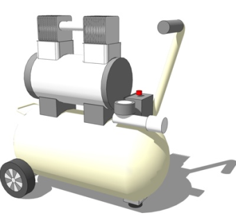 工业风金属设备su模型