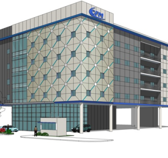 现代办公楼外观su模型