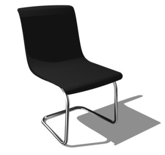 现代金属单椅su模型